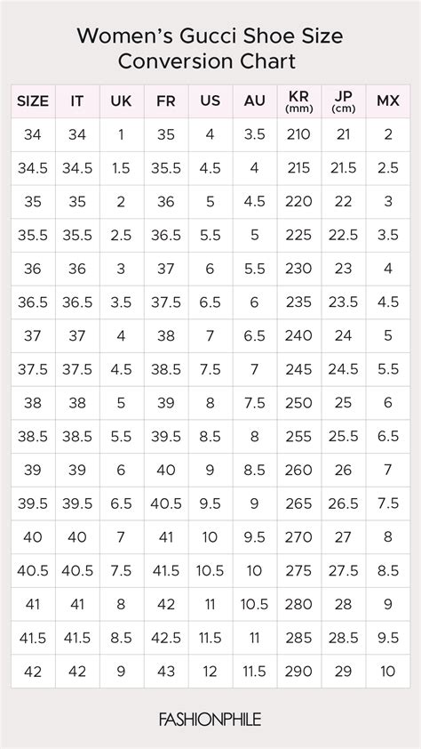 gucci size 85 34|Gucci shoe size chart.